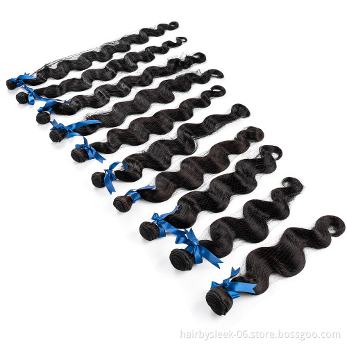 Miracle hair products natural black color charming princess brazilian body wave human hair quality synthetic hair weft